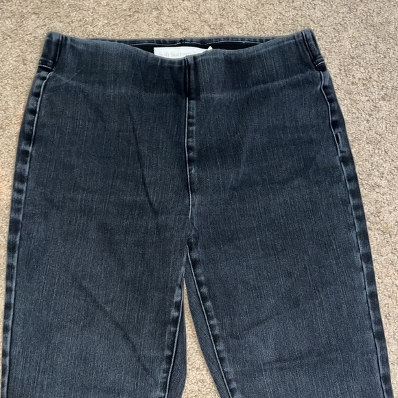 Soft Surroundings Ultimate Denim Pull-On Skinny Jeans Washed Black Medium 10-12 - Picture 3 of 7